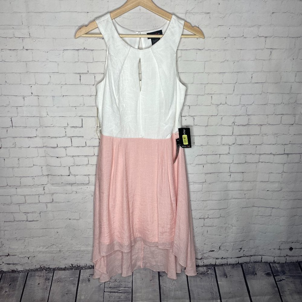 Junior's Teeze Me Dillard's Dress Size 5 Pink White Bridal Flower Girl Pretty